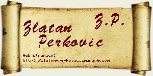 Zlatan Perković vizit kartica